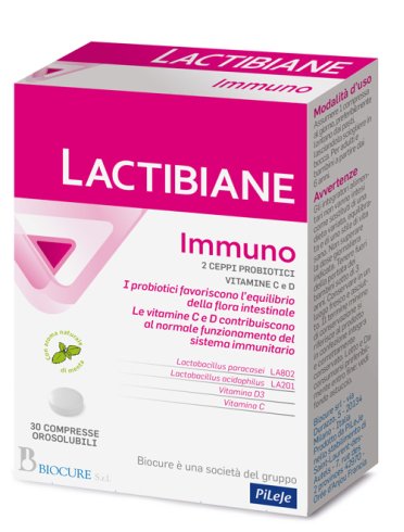 Lactibiane immuno - integratore di probiotici e vitamine - 30 compresse