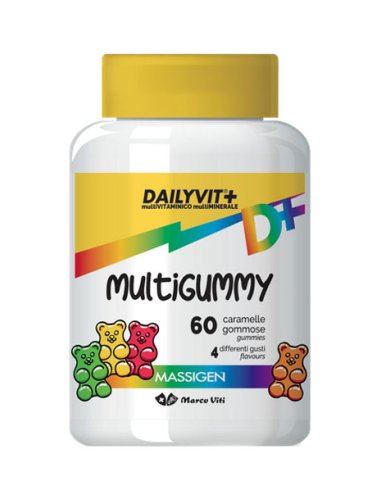 Massigen dailyvit+ multigummy - integratore multivitaminico per bambini - 60 caramelle gommose