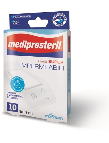 Medipresteril cerotti impermiabili super 8 x 3,8 10 pezzi