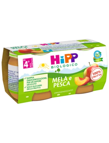 Hipp omogeneizzato mela/pesca 2 x 80 g Hipp omogeneizzato mela/pesca 2 x 80 g