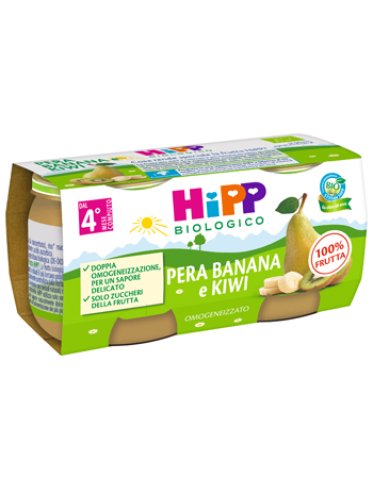 Hipp omogeneizzato kiwi banana e pera 2 x 80 g