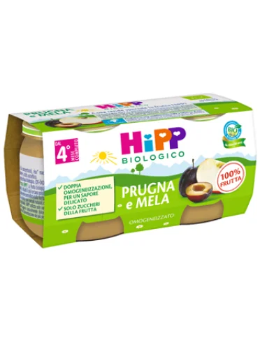 Hipp omogeneizzato prugna e mela 2 x 80 g