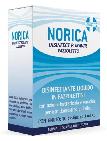 Norica disinfect puravir fazzoletto 10 bustine da 3 ml