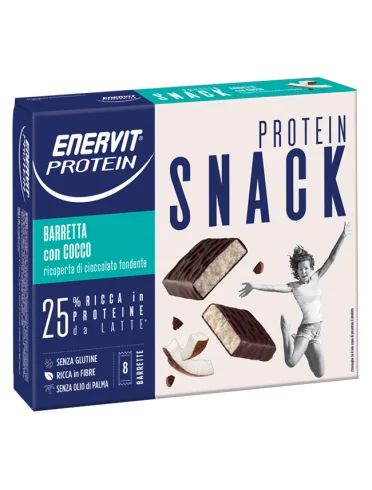 Enervit protein snack cocco 8 barrette 27 g Enervit protein snack cocco 8 barrette 27 g