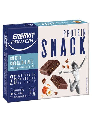Enervit protein snack cioccolato latte 8 barrette 27 g Enervit protein snack cioccolato latte 8 barrette 27 g