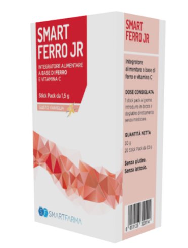 Smart ferro jr - integratore di ferro e vitamina c - 20 stick