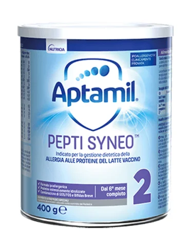 Aptamil pepti syneo 2 - latte in polvere per bambini allergici alle proteine del latte vaccino - 400 g Aptamil pepti syneo 2 - latte in polvere per bambini allergici alle proteine del latte vaccino - 400 g