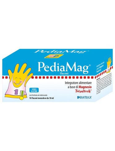 Pediamag - integratore di magnesio - 10 flaconi x 10 ml