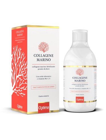 Collagene marino idrolizzato - integratore con acido ialuronico per il benessere della pelle - 500 ml
