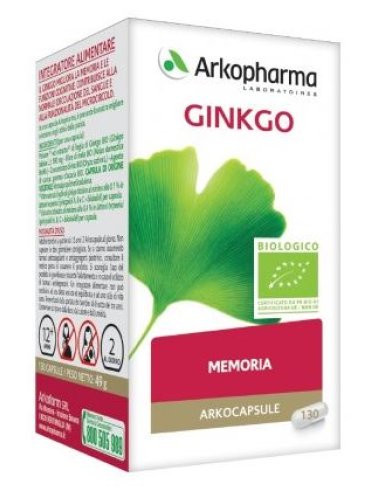 Arkocapsule ginkgo bio - integratore per la memoria e funzione cognitiva - 45 capsule
