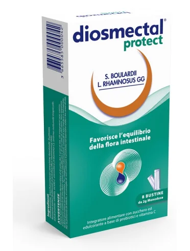 Diosmectal protect 8 bustine orosolubili 2 g Diosmectal protect 8 bustine orosolubili 2 g