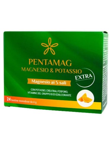 Pentamag magnesio e potassio extra 24 bustine da 4 g