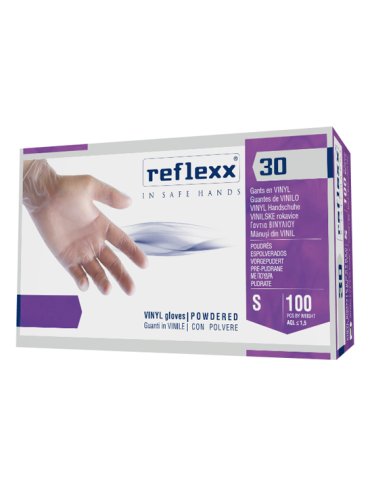 Reflexx 30 guanto in vinile con polvere s 100 pezzi