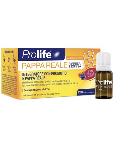 Prolife pappa reale - integratore di fermenti lattici - 10 flaconcini x 8 ml