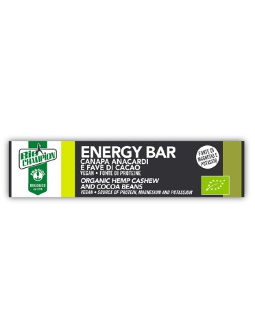 Biochampion energy bar canapa/anacardi/fave di cacao 45 g