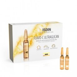 Isdin Flavo-C Ultraglican - Siero Viso Giorno Antiossidante - 10 Fiale