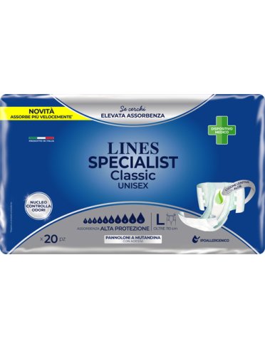 Pannolone a mutanda lines specialist classic altaprotezionemg 20 pezzi