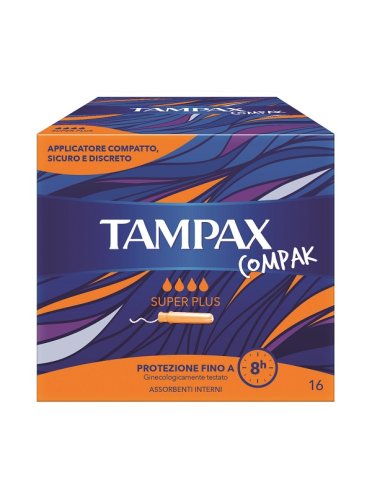 Tampax compak super plus assorbenti interni 16 pezzi