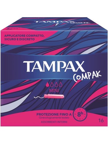 Tampax compak assorbente interno mini 16 pezzi