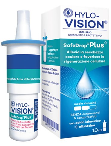 Hylovision safe drop plus collirio idratante e protettivo 10ml Hylovision safe drop plus collirio idratante e protettivo 10ml