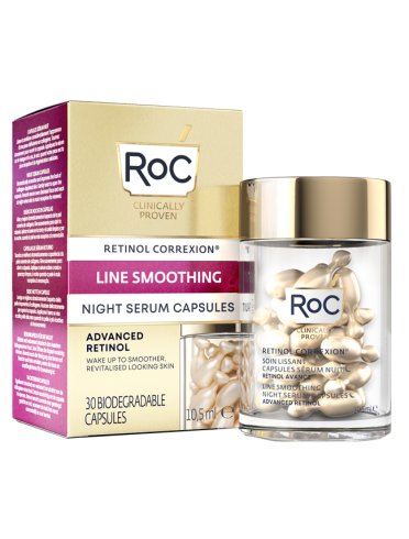 Roc retinol correxion line smoothing siero viso notte 30 capsule