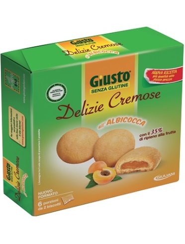 Giusto senza glutine delizie cremose albicocca doppio taglioprezzo -20% 180 g