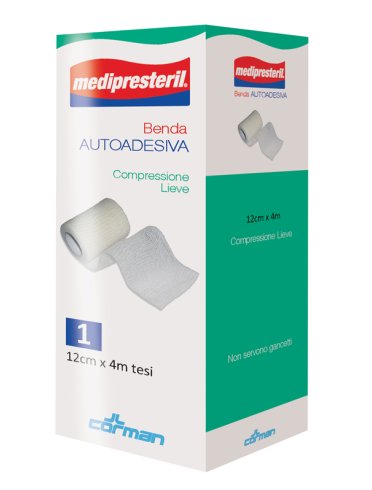 Medipresteril benda autoadesiva 12x400 cm 1 pezzo Medipresteril benda autoadesiva 12x400 cm 1 pezzo