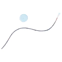 CATETERE URETEROCUTANEOSTOMIA IN SILICONE CON PUNTA SMUSSATAFLANGIA ROTONDA LINEA RADIOPACA LUNGHEZZA 45CM CH 10