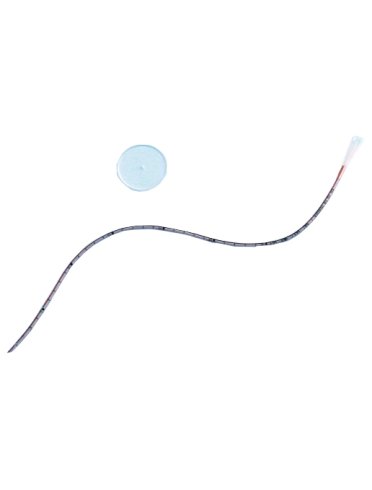 Catetere ureterocutaneostomia in silicone con punta smussataflangia rotonda linea radiopaca lunghezza 45cm ch 10