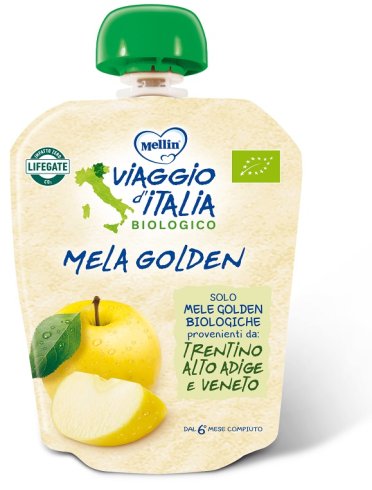 Mellin viaggio italia pouch bio mela golden 90 g