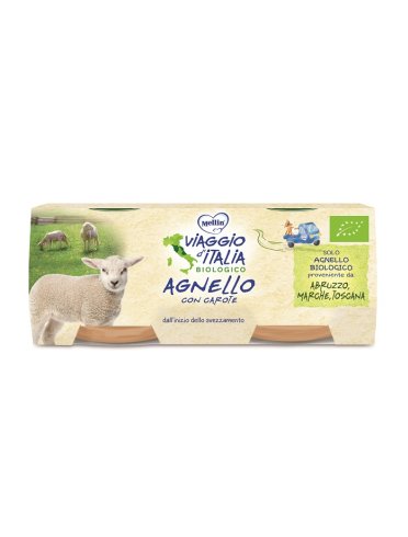 Mellin viaggio italia omogeneizzato bio agnello 2x80 g