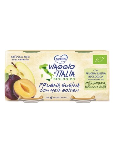 Mellin omogeneizzato prugna mela golden 2 x 100 g