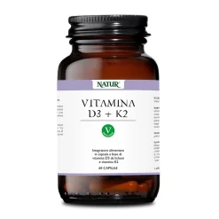 Vitamina D3 + K2 Integratore Ossa 60 Capsule