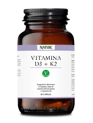 Vitamina d3 + k2 integratore ossa 60 capsule Vitamina d3 + k2 integratore ossa 60 capsule