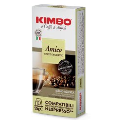 Kimbo Amico Caffè Decerato Capsule Compatibili Nespresso 10 Pezzi