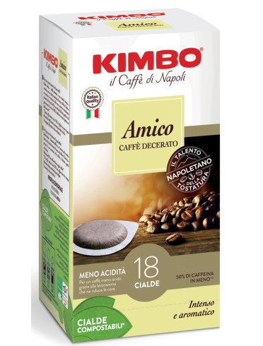Kimbo amico caffè cialde decerato 18 pezzi