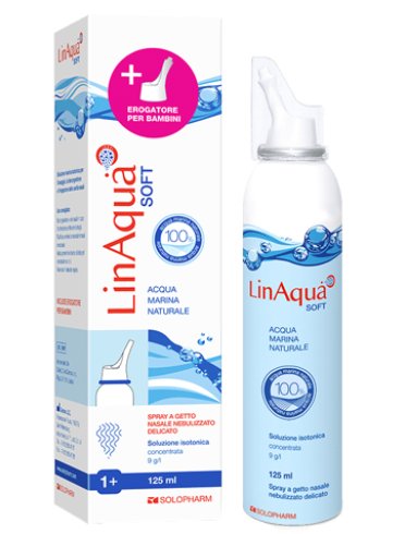 Soluzione spray isotonica nasale linaqua soft 125 ml con doppio erogatore
