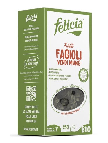 Felicia bio fusilli fagioli verdi mung 250 g