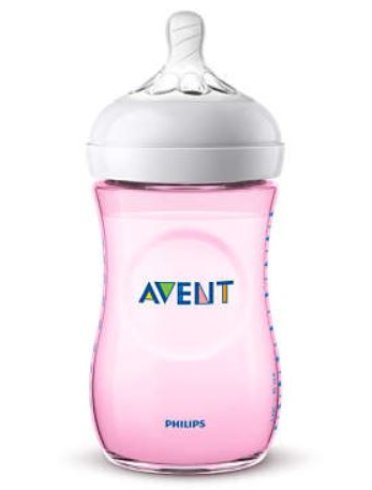 Avent biberon natural pp 260ml rosa single pack