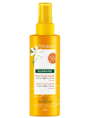Klorane polysianes spray solare corpo sublime spf50 200 ml Klorane polysianes spray solare corpo sublime spf50 200 ml