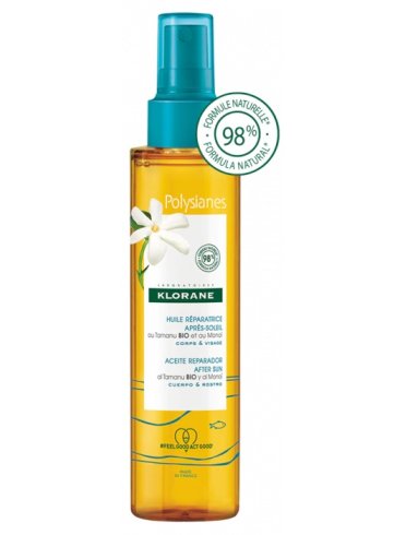 Klorane polysianes olio ristrutturante doposole al tamanu bio e monoi 150 ml