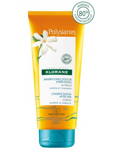 Klorane shampoo doccia doposole corpo e capelli al monoi 200 ml