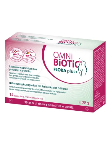 Omni biotic flora plus+ 14 bustine da 2 g Omni biotic flora plus+ 14 bustine da 2 g