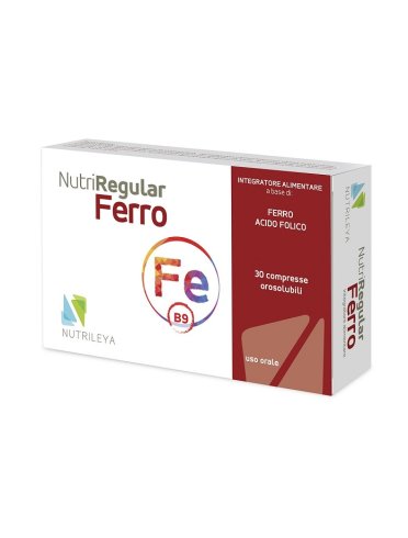 Nutriregular ferro integratore con acido folico 30 compresse