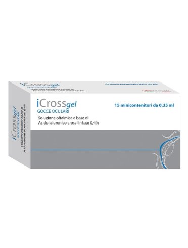 Icross gel collirio lubrificante di acido ialuronico 15 flaconcini