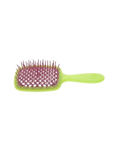 Superbrush spazzola verde con riccio fucsia