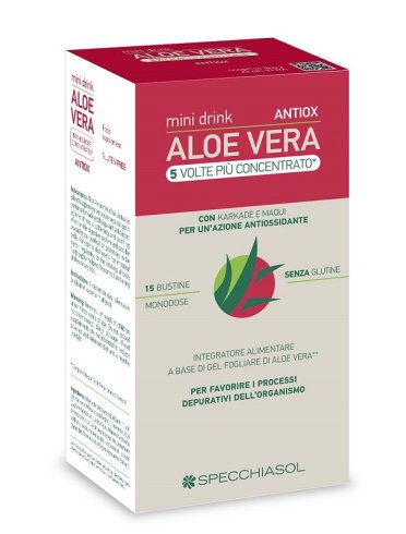 Aloe vera antiox mini drink 5 volte piu' concentrato 15 bustine da 10 ml