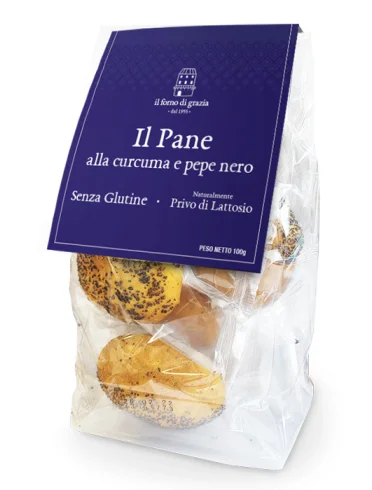 Il forno di grazia pane alla curcuma e pepe nero 200 g Il forno di grazia pane alla curcuma e pepe nero 200 g