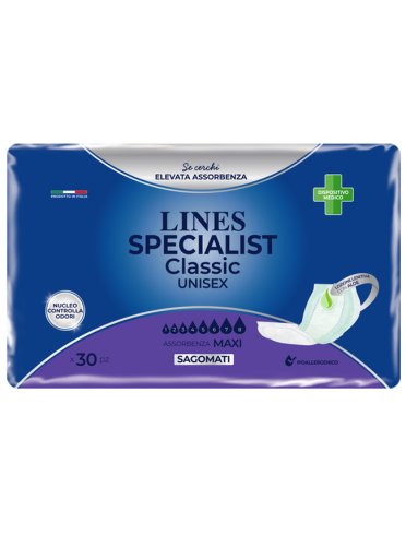 Lines specialist classic pannolone per incontinenza maxi 30 pezzi
