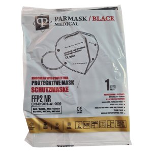 MASCHERINA PARMASK MEDICAL FFP2 BLACK 10 PEZZI